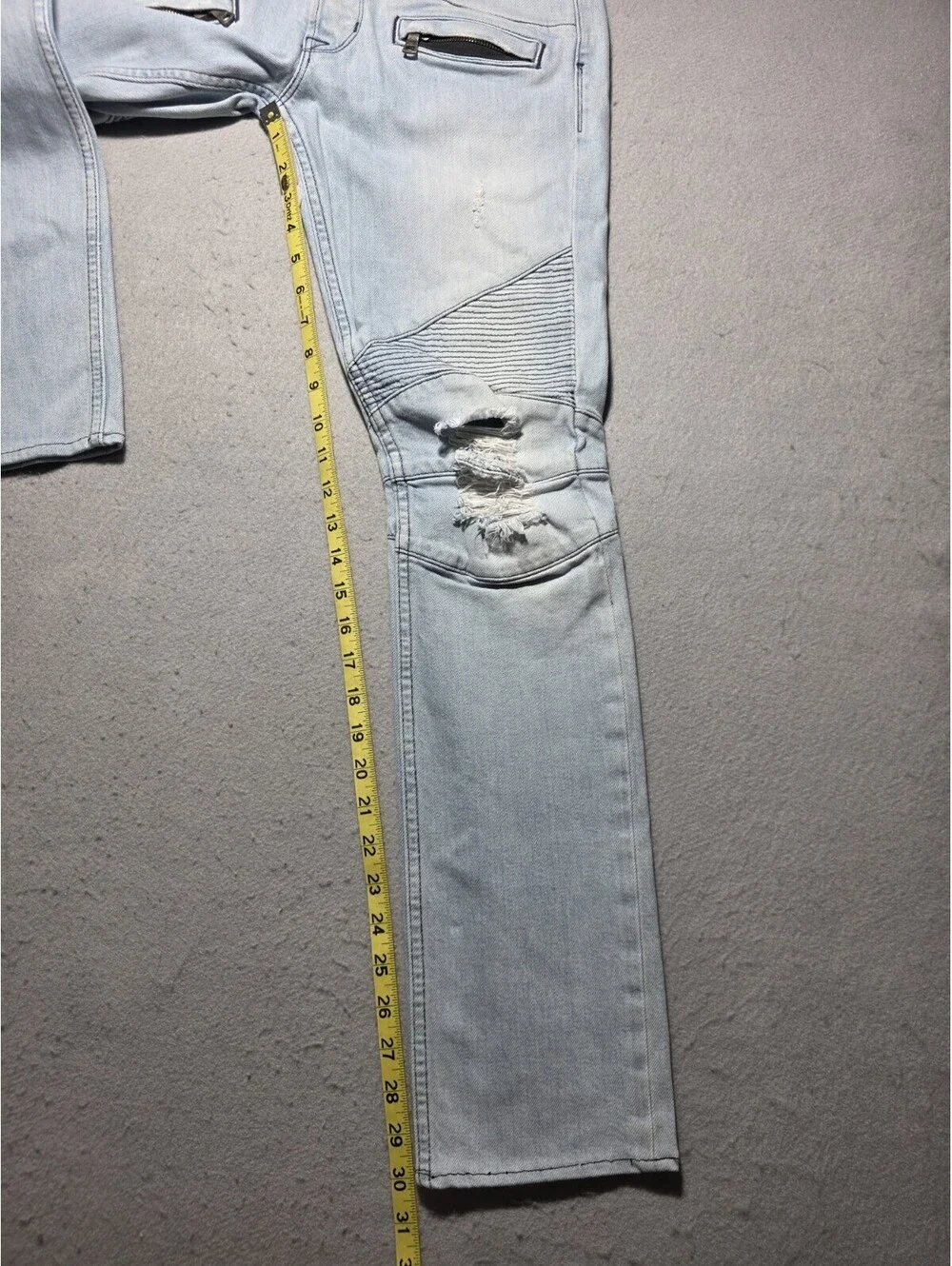 Hudson Jeans Mens Size 29 The Blinder Skinny Biker (M406DFA) Moto Distressed